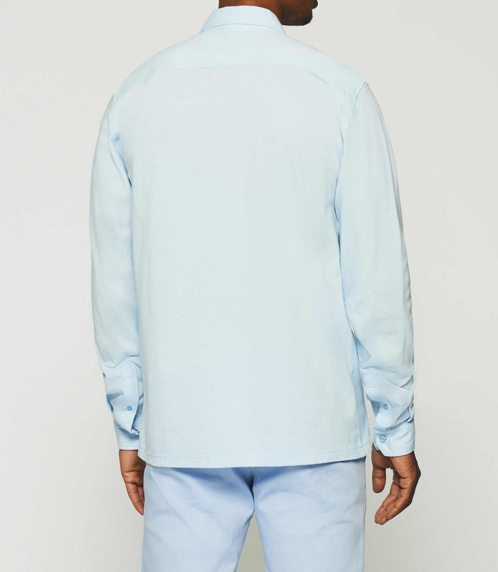 Izac Chemise En Jersey Unie Bleu Ciel KANTIN