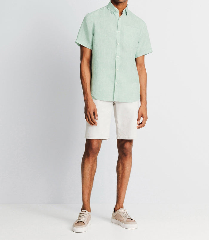 Izac Chemise En Lin Vert Clair