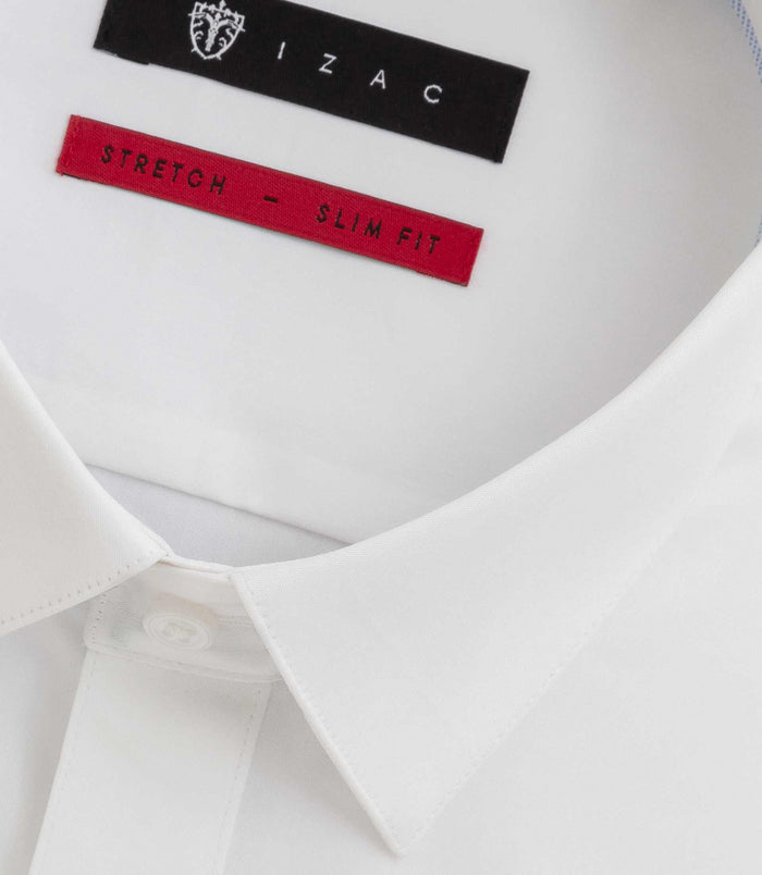 Izac Chemise En Popeline Stretch Blanche MALTE2