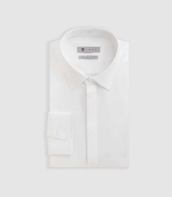 izac Chemise en satin de coton blanc SATINCACHE