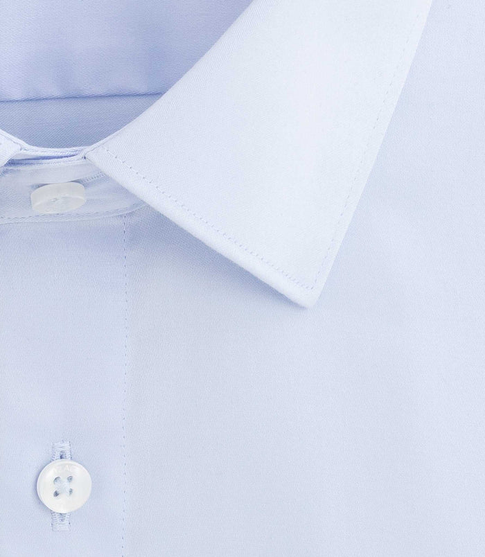 Izac Chemise En Satin Stretch Ciel "Sastretch"
