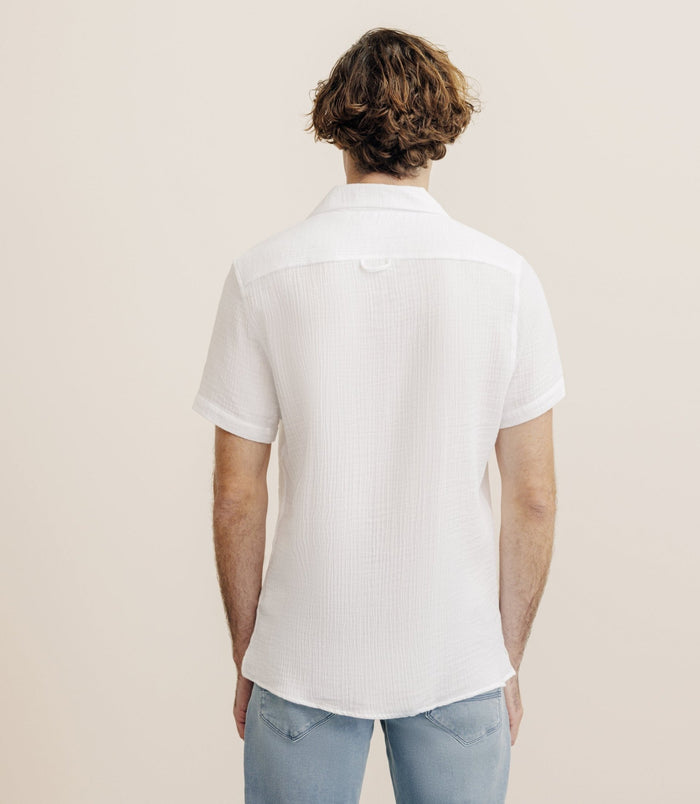 Izac Chemise Gaze De Coton Blanche