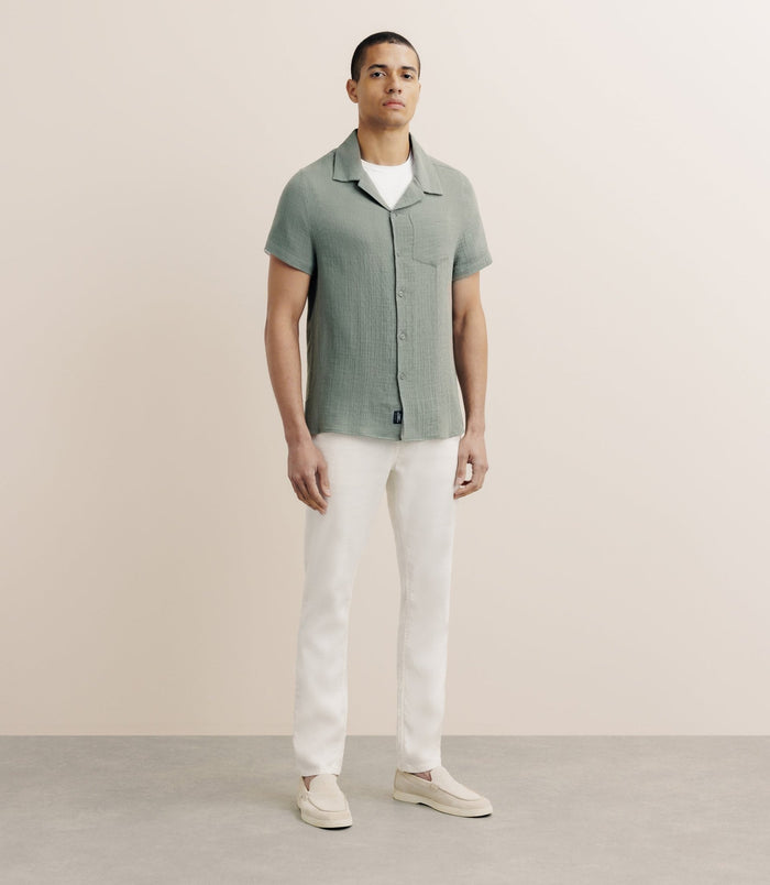 Izac Chemise Gaze De Coton Kaki