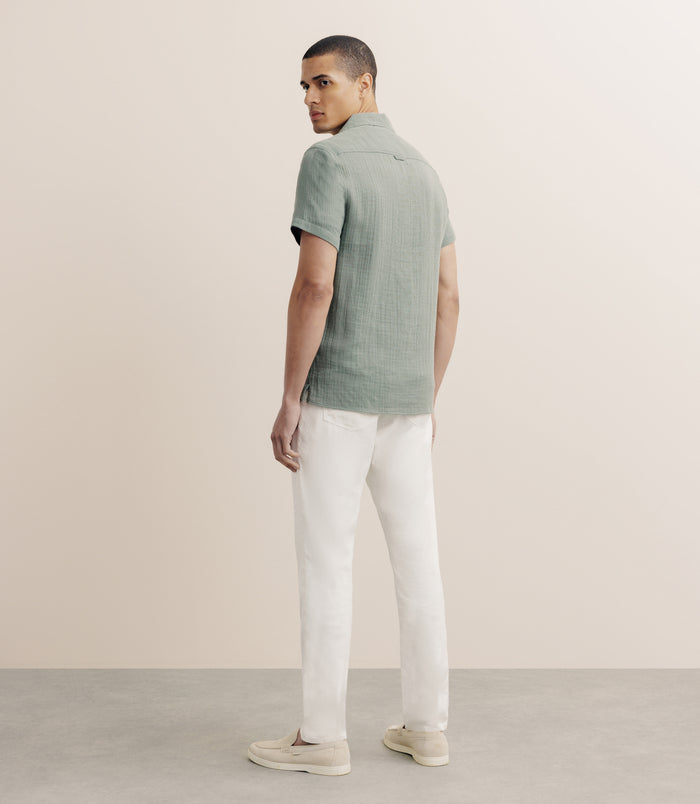 Izac Chemise Gaze De Coton Kaki