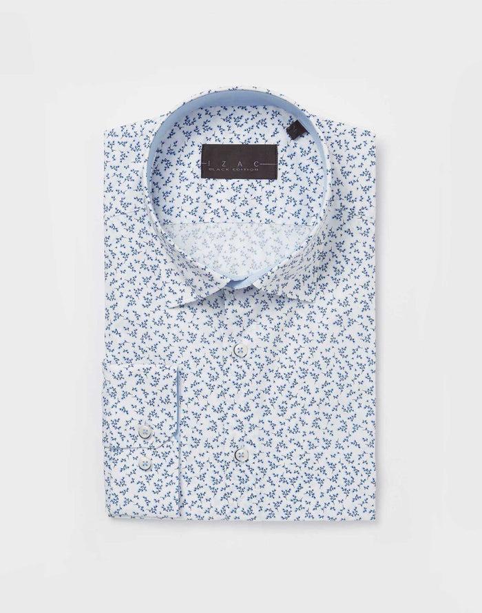 izac Chemise Imprimé Floral Ciel