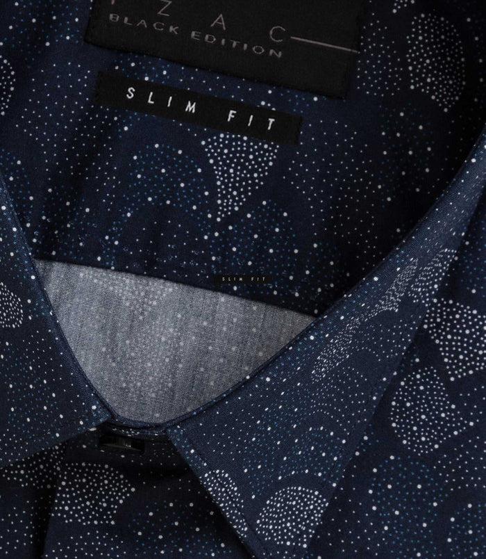 Izac Chemise Imprimé Géométrique Marine "Baptiste"