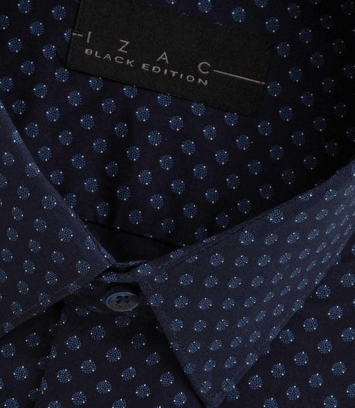 Izac Chemise Imprimé Géométrique Marine "Bruno"
