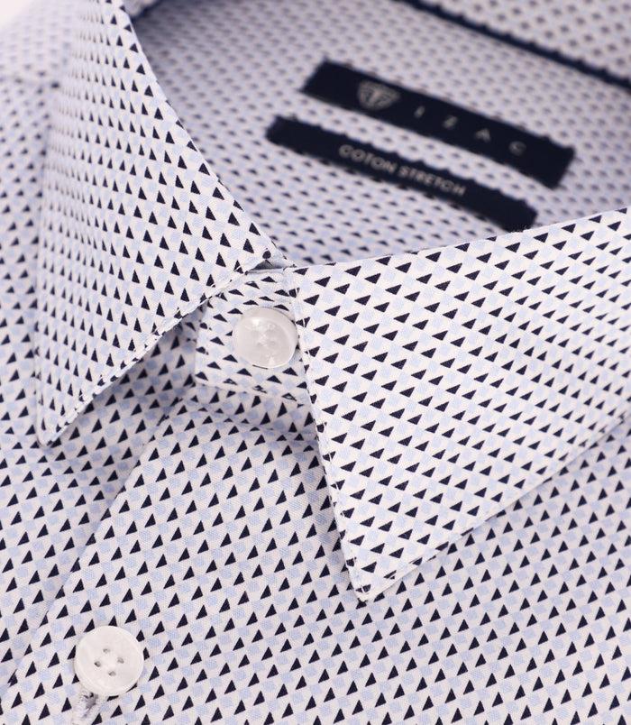 Izac Chemise Imprimée Ajustée Ciel
