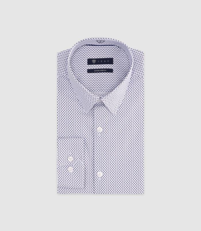 izac Chemise imprimée ajustée ciel