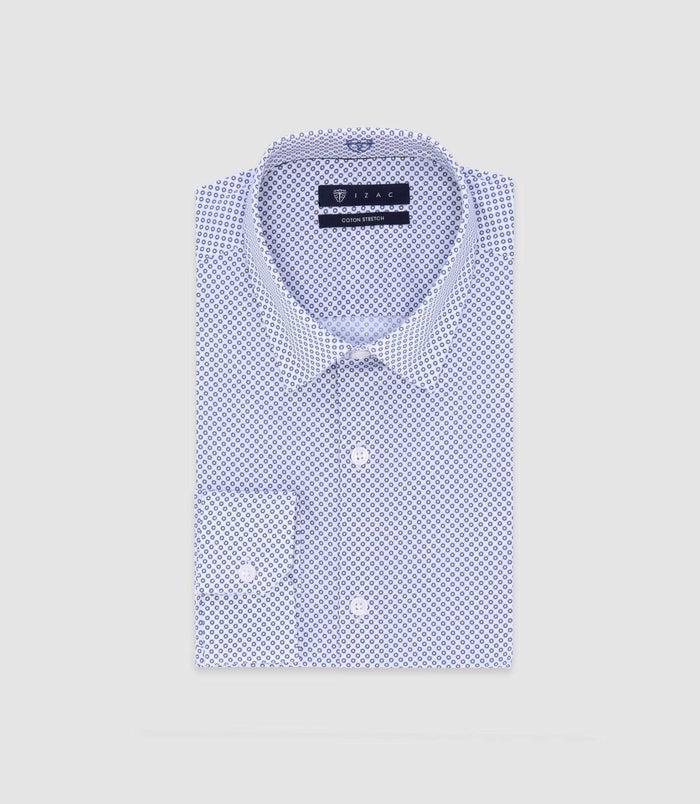 izac Chemise imprimée avec broderie marine