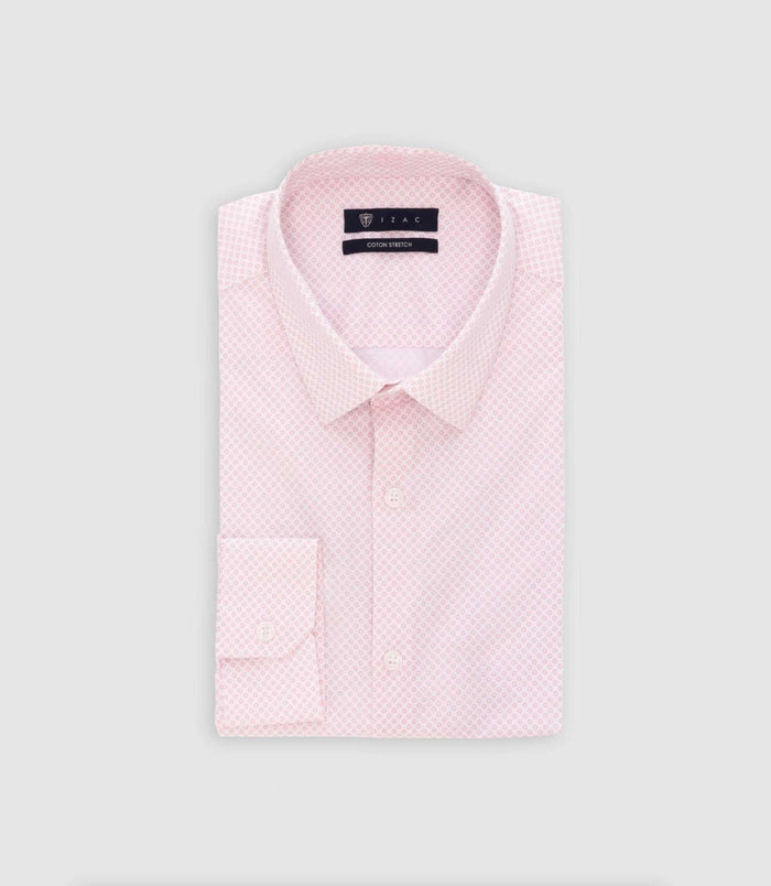 izac Chemise imprimée avec broderie rose