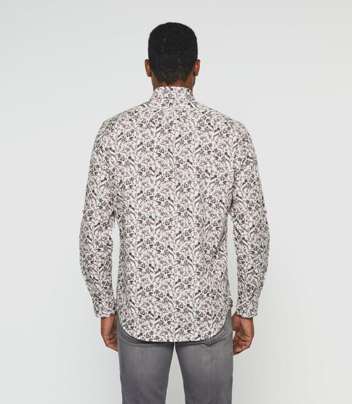 Izac Chemise Imprimée Beige Et Kaki "Kayon"