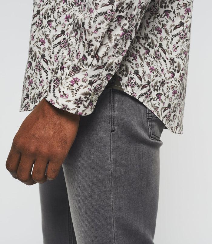 Izac Chemise Imprimée Beige Et Kaki "Kayon"