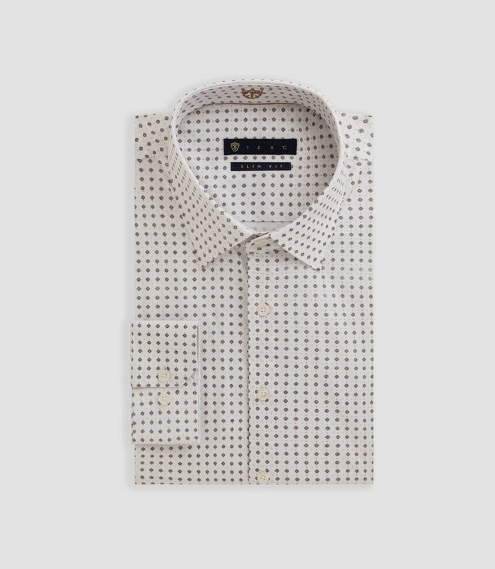 Izac Chemise Imprimée Blanche "Bayard"