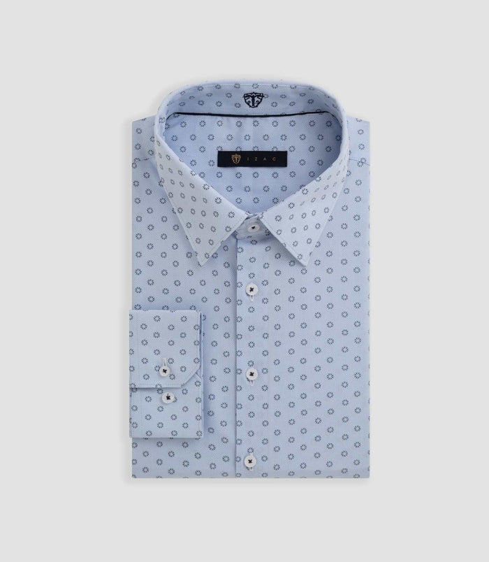 izac Chemise imprimée ciel "Bruce"