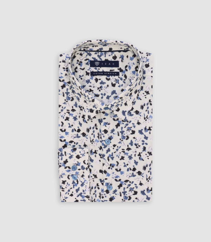 izac Chemise imprimée écrue