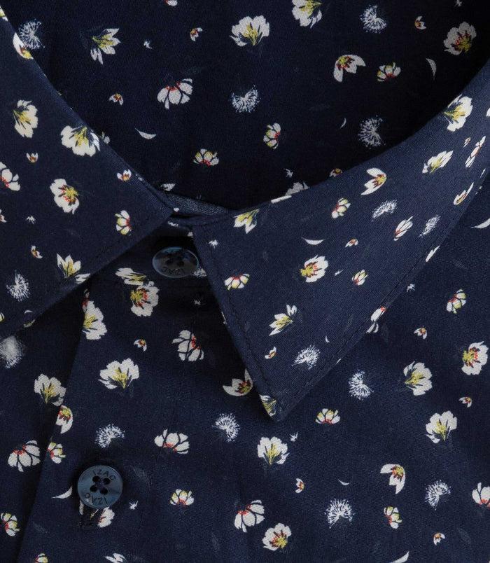 Izac Chemise Imprimée Florale Marine "Bradley"