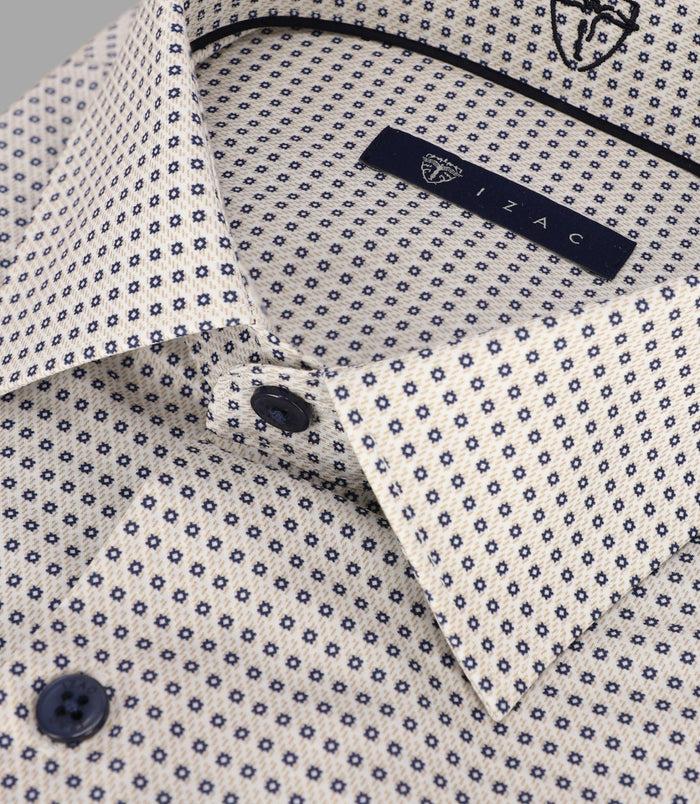 Izac Chemise Imprimée Manches Longues écrue