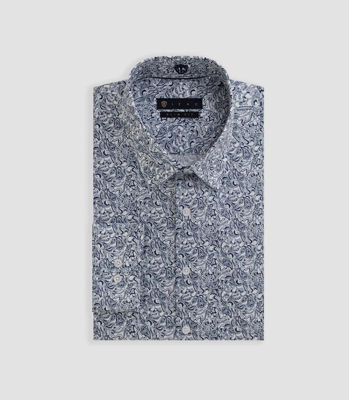 Izac Chemise Imprimée Marine "Bee"