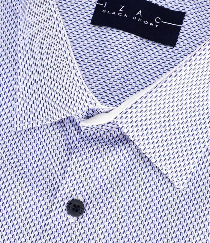 Izac Chemise Imprimée Marine Blanc PALMA