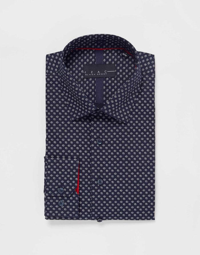 izac Chemise imprimée marine