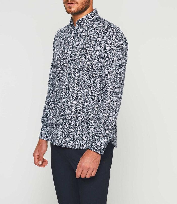Izac Chemise Imprimée Marine "Kyle"