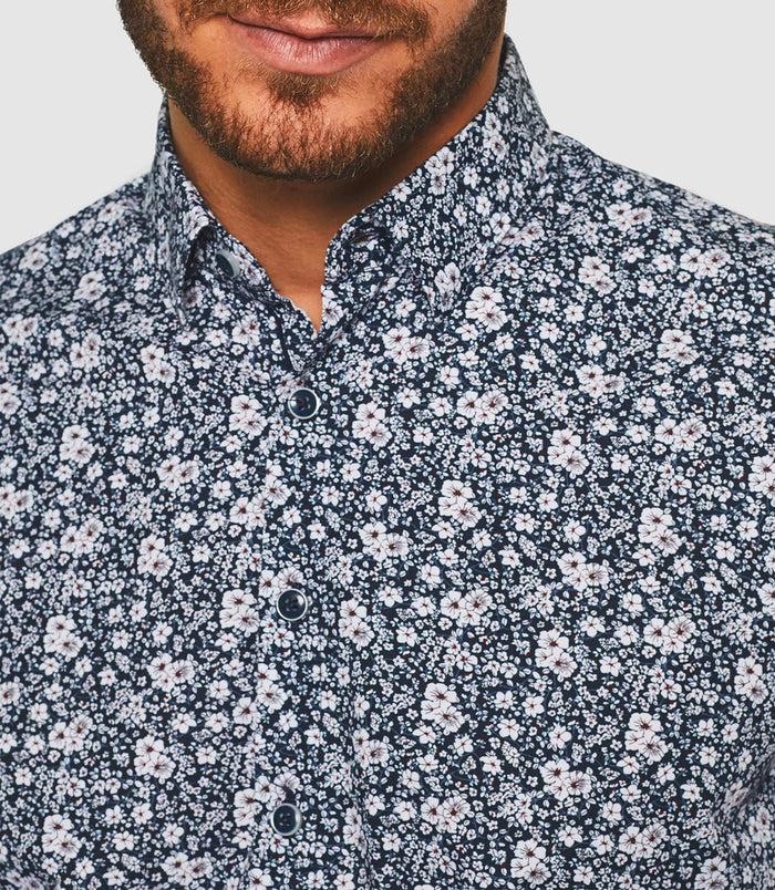 Izac Chemise Imprimée Marine "Kyle"