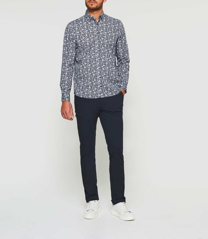 izac Chemise imprimée marine "Kyle"
