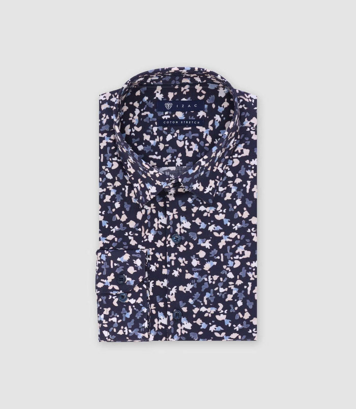 izac Chemise imprimée marine
