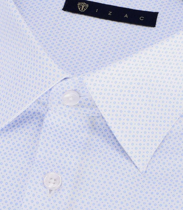 Izac Chemise Imprimée Micro Motifs Blanc PEPIN