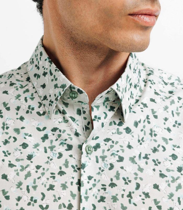 Izac Chemise Imprimée Verte