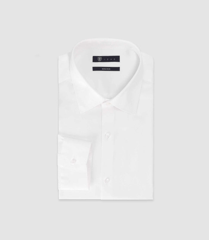 izac Chemise infroissable avec broderie blanche
