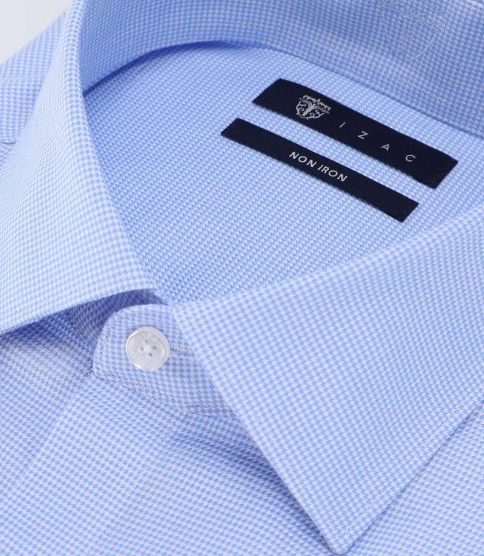 Izac Chemise Infroissable En Coton Ciel