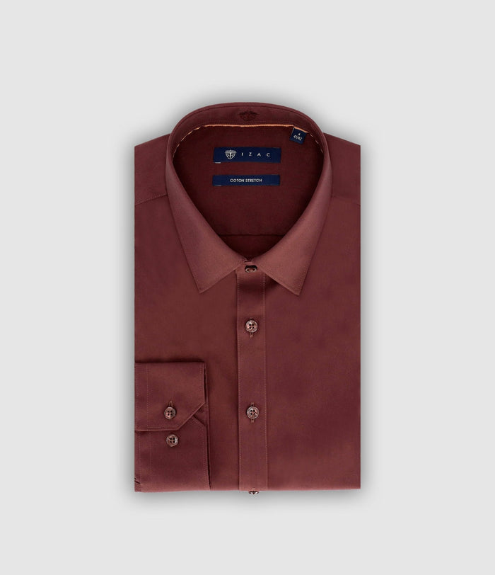 izac Chemise MALTE MARRON-FONCE