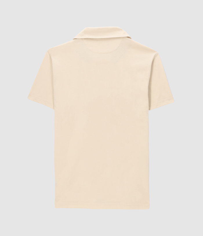 Izac Chemise Manches Courtes En Jersey Beige KAMI2