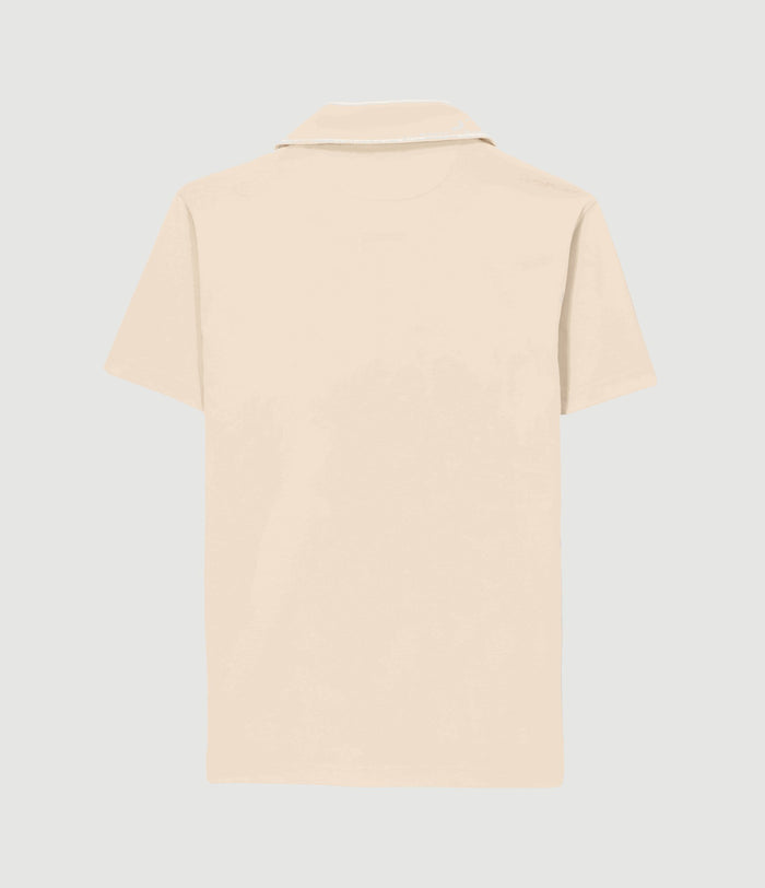 izac Chemise manches courtes en jersey beige KAMI2