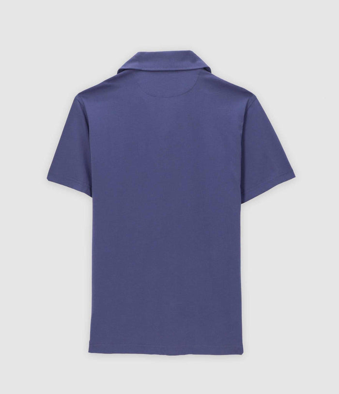 Izac Chemise Manches Courtes En Jersey Bleu KAMI2