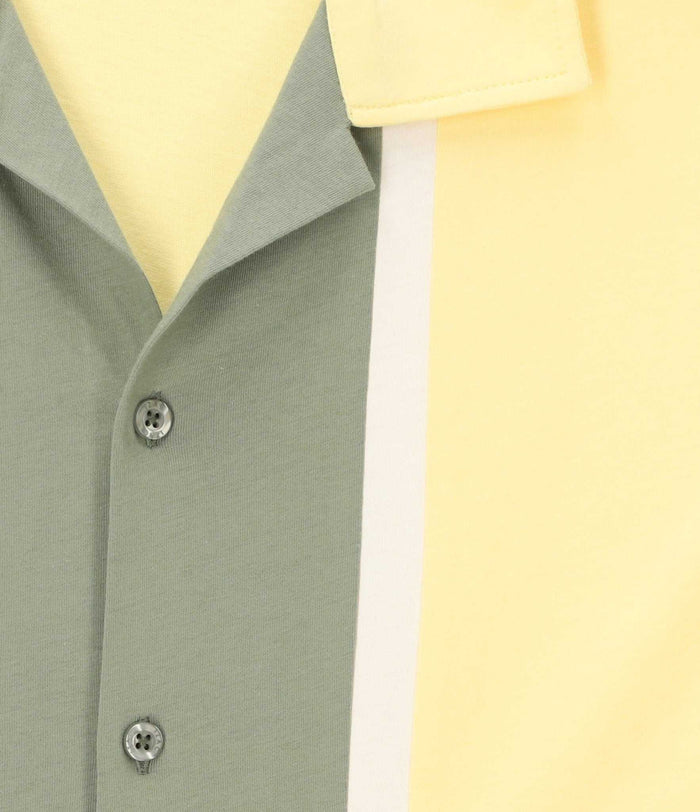 Izac Chemise Manches Courtes En Jersey Jaune KAMI2