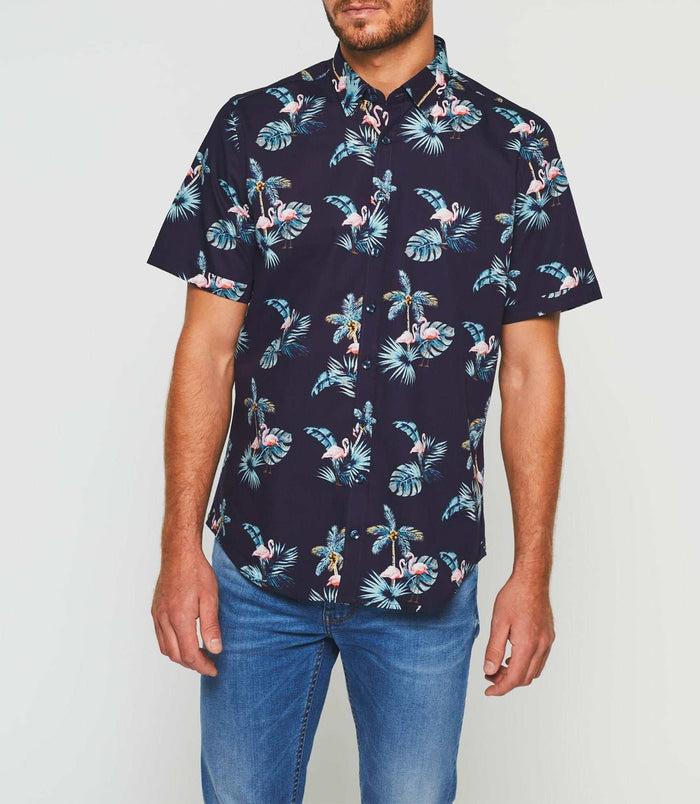 Izac Chemise Manches Courtes Marine "Kili"