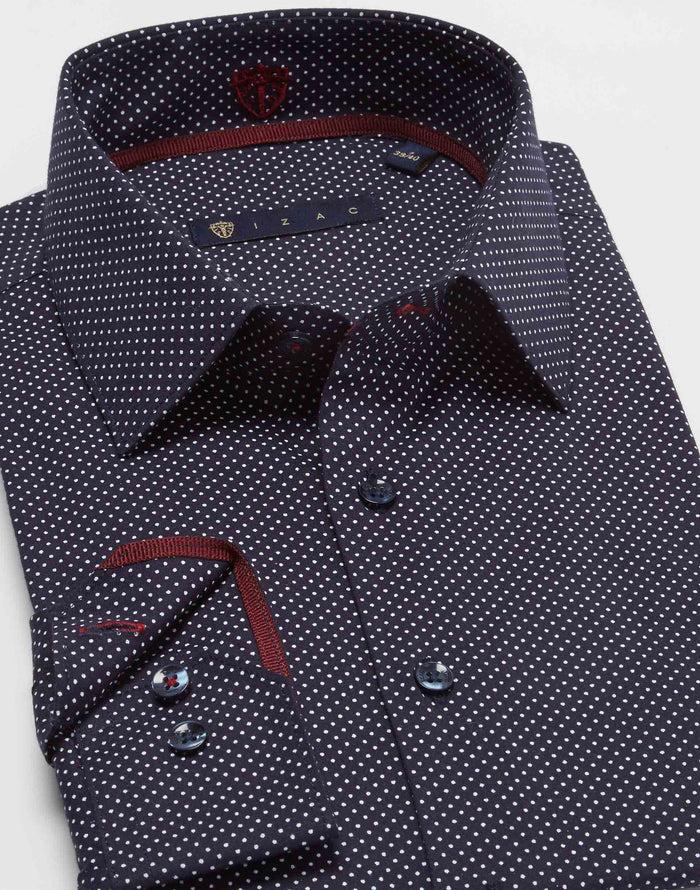 Izac Chemise Marine à Pois