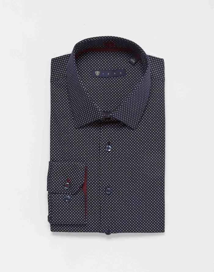 izac Chemise marine à pois