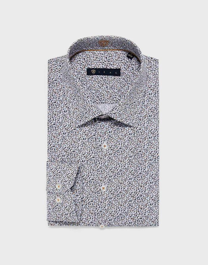 izac Chemise micro motif camel