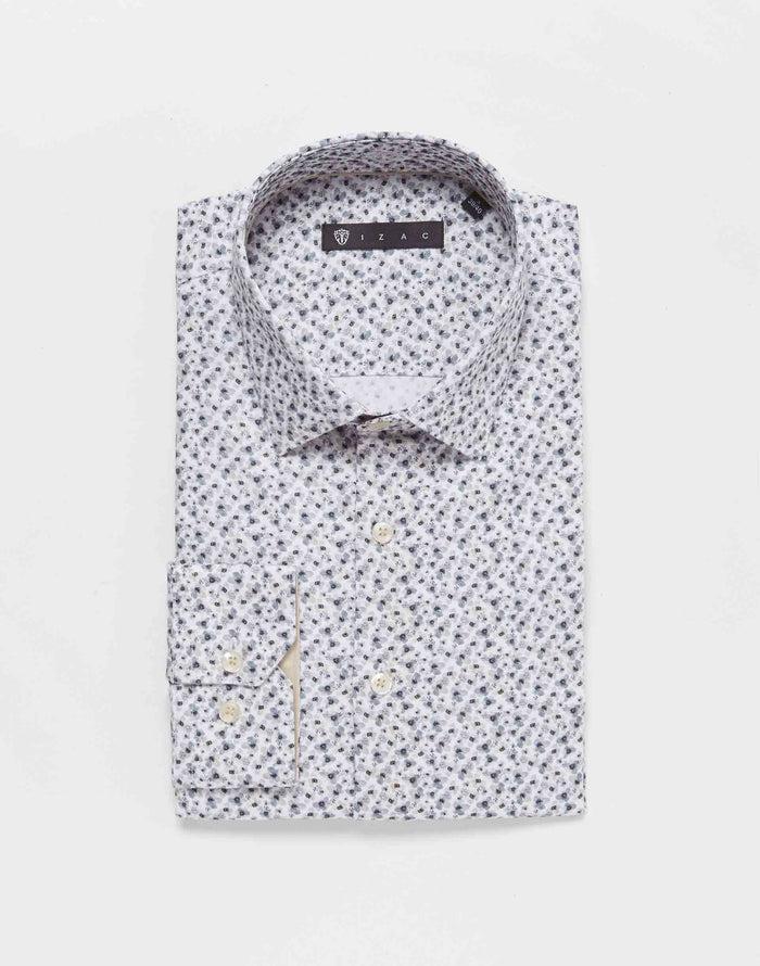 izac Chemise motif fleurs beige
