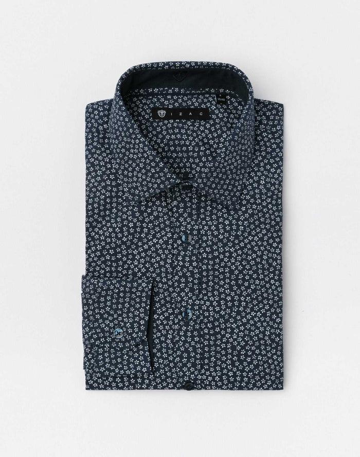izac Chemise motif floral marine