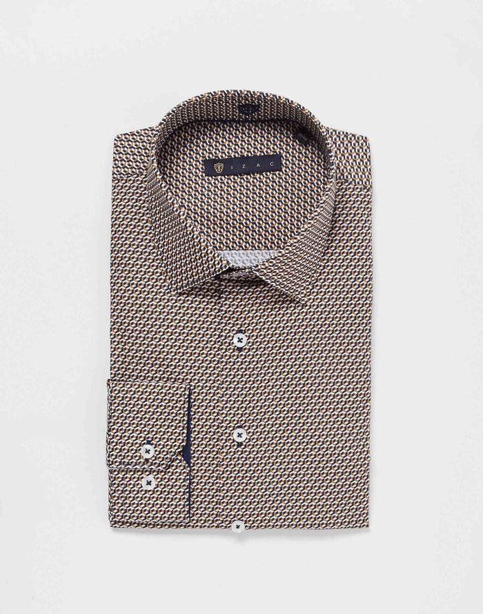 izac Chemise motif géométrique