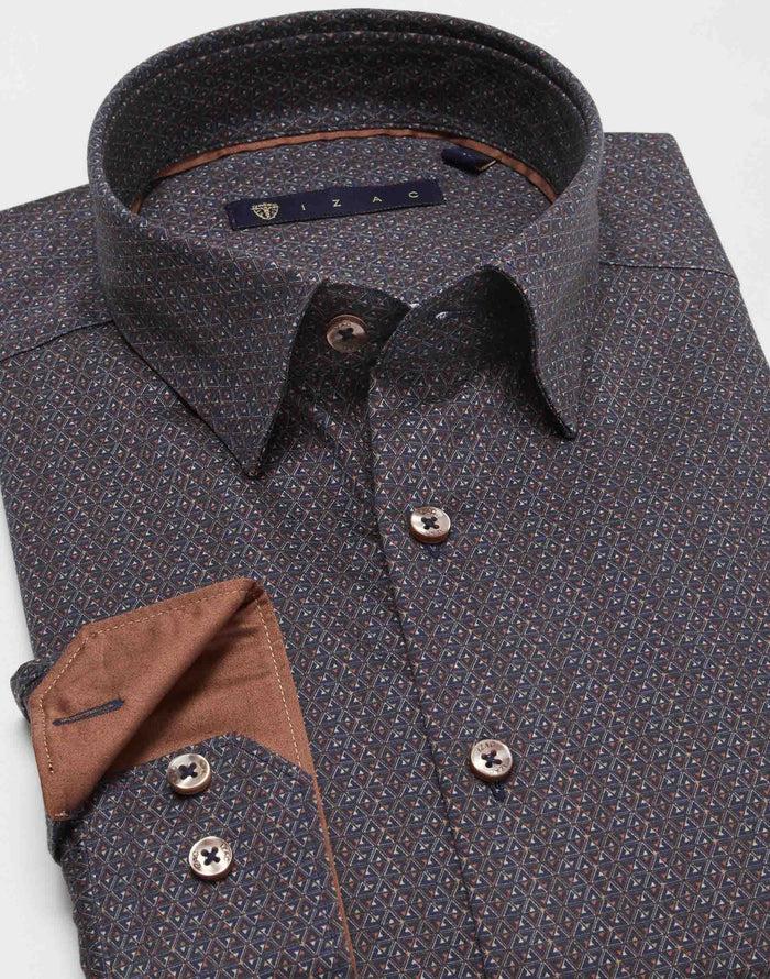 Izac Chemise Motif Marine
