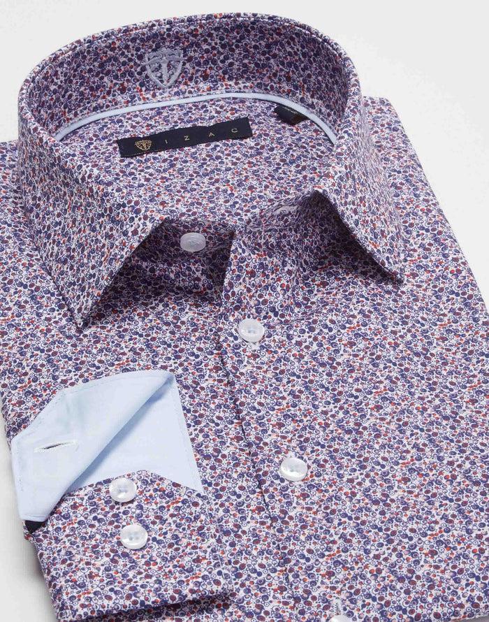 Izac Chemise Motif Violet