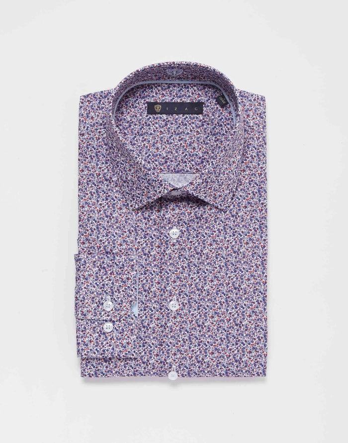 izac Chemise motif violet