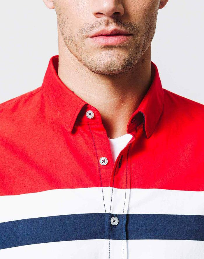 Izac Chemise Rayures Sport "Usso"