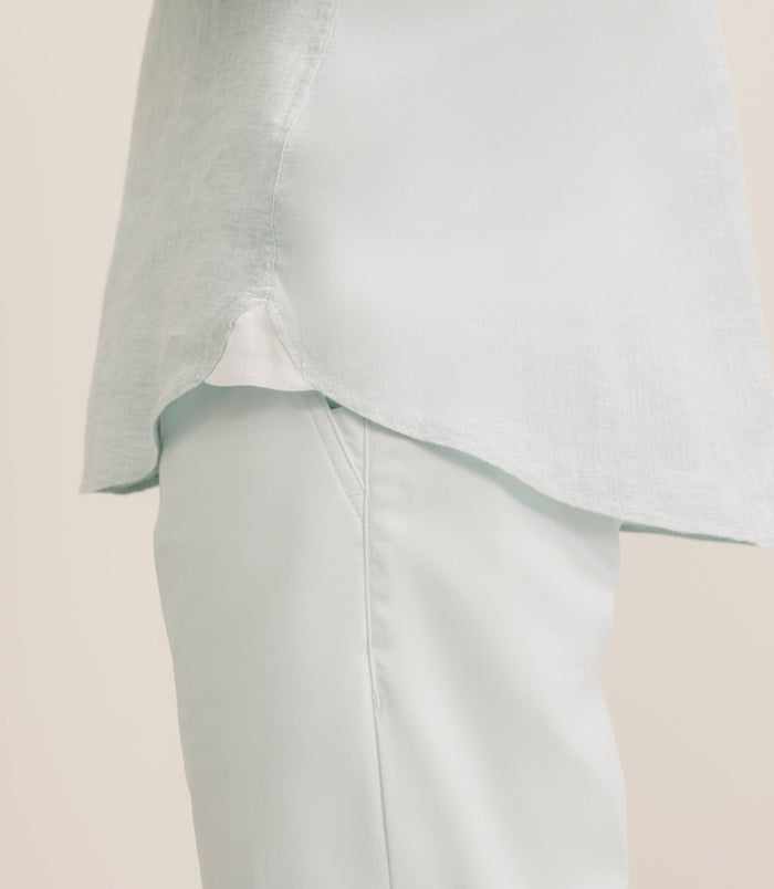 Izac Chemise Regular 100% Lin Vert Clair